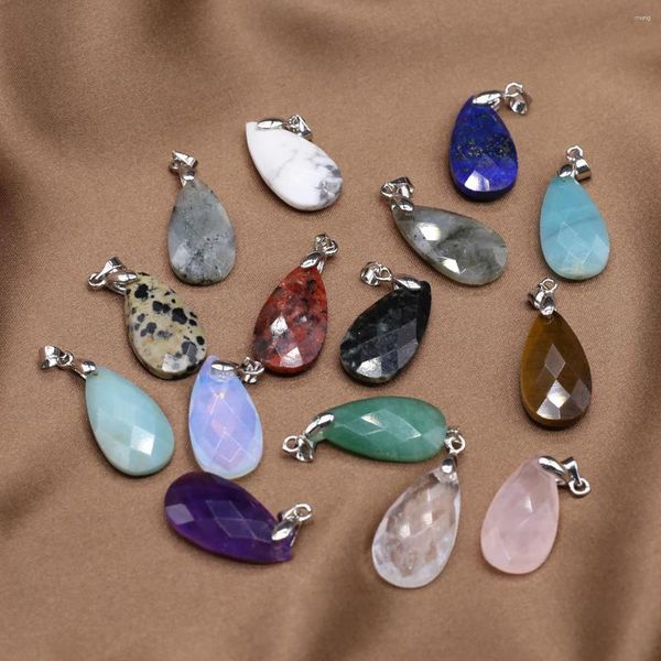 Collares colgantes de 13x25 mm Reiki Natural Semi-Precio Stone Fashion Pendants Jewelly Hacer accesorios de aretes de collar de bricolaje regalo de encanto