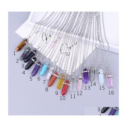 Hanger kettingen 16 stijlen natuurlijke kristal opaliet witte huile lapis clear quartz aventurine drop levering sieraden hangers dhwfd