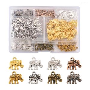 Hangende kettingen 160 stcs/doos Tibetan -stijl legering olifant vorm charmes voor oorr ketting diy sieraden maken bevindingen accessoires