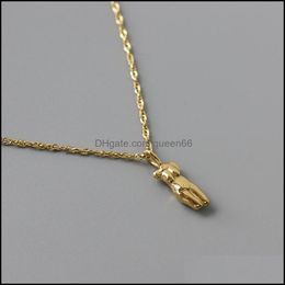 Pendentif Colliers Or 18K Corps Humain Clavicule Collier Personnalité Collier De Mode Déclaration Femme Bijoux Bijoux Drop Delivery Pend Dhbfc