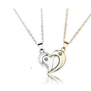 Hanger kettingen 1pair magnetisch paar ketting voor geliefden charme liefde hart vrouwen mannen bruiloft sieraden valentijnsdag cadeaubonistant