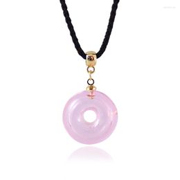 Pendentif Colliers 1pc 20mm Dount Forme Bouteille Collier avec diffuseur Trou Murano Verre Huile Essentielle Bijoux