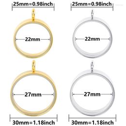 Hanger Kettingen 1Pc 25/30mm Ronde Glazen Twist Memory Medaillon Medaillon Voor Floating Living Relicario Vrouwen Collier Sieraden Maken Bulk