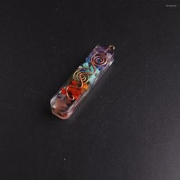 Pendentif Colliers 1 PC Arrivées Naturel 7 Chakra Orgone Énergie Guérison Collier Pendule Pour La Main Professionnel Bijoux Goutte