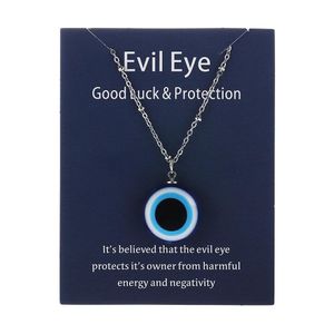 Colliers pendentifs 1pc verre bleu mauvais œil pendentifs collier pour femmes hommes Turquie chanceux tour de cou bijoux accessoires livraison directe Dhbgh