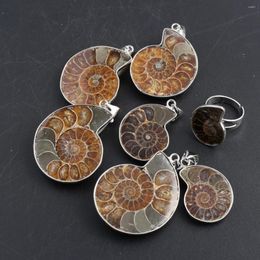 Pendentif Colliers 1pc Mode Naturel Pierre Conque Shell Charme Collier Bague Faire DIY Style Personnalisé Bijoux Accessoires Cadeau