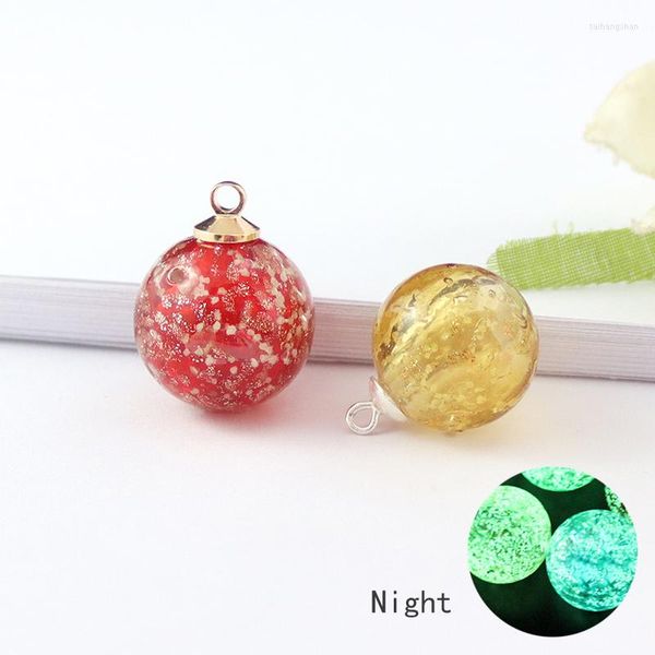 Pendentif Colliers 1 PC Glowing Bouteille Diffuseur Trou Murano Verre Huile Essentielle Boule Avec Bouchon En Métal Diy Bijoux Trouver