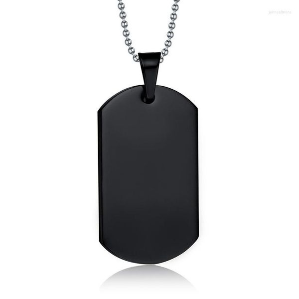 Pendentif Colliers 1 pc Militaire Marque Hommes Collier Europe Titane Acier Armée ID Tag Badge Nom Pet Dog Tags Décoration Bijoux