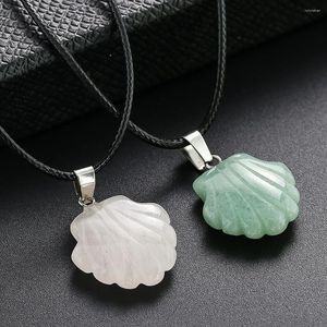 Colliers pendants 1pc Collier de coquille de jade naturel dames doux et bijoux charme