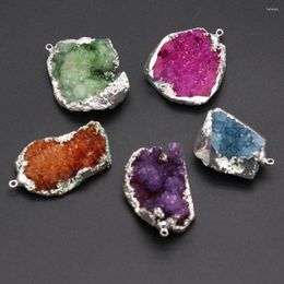Colliers de pendentif 1pc en pierre naturelle Crystal Crystal Sprout Charme Agate DIY Collier Collier Boucles d'oreilles Bijoux Accessoires