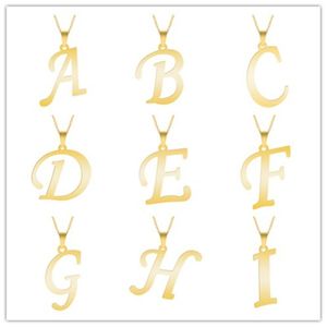 Hangende kettingen 1 stks gouden kleur sieraden a-z alfabet initiële ketting met 45 cm keten Engelse brief voor vrouwen mannen accessoiresspenderant