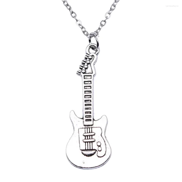 Colliers de pendentif 1PCS Collier de guitare Femmes Coupages Pendants Bijoux et accessoires Longueur de chaîne vintage 40 5cm