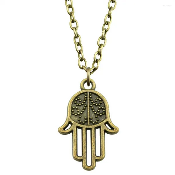 Collares colgantes 1pcs cadena de mano de hamsa para hombres accesorios para mujeres suministros joyas longitudes al por mayor 43 5cm