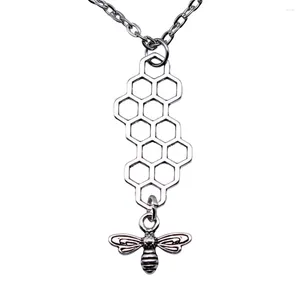 Colliers pendants 1pcs en nid d'abeille collier masculin accessoires pour artisanat de bijoux longueur 43 5cm
