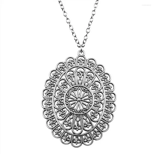 Colliers pendants 1pcs Mandala Modèle Collier de cou Collier Matériaux Bijoux Outils de la chaîne de gros Longueur 70 cm ou 45 4cm