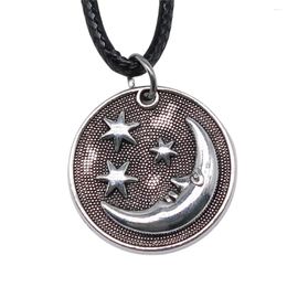 Colliers pendants 1pcs Moon Star Chain Collier Accessoires de bijoux Longueur 45 4cm