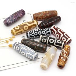 Hangende kettingen 1 stks natuurlijke gemengde kleuren agates stenen hangers losse kralen voor vrouwelijke armbandaccessoires sieraden maken diy geschenken maat