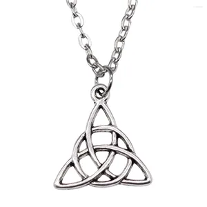 Hangende kettingen 1 stks triquetra symbool man ketting diy accessoires sieraden maken voorraden kettinglengte 43 5 cm