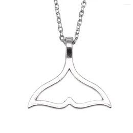 Colliers pendants 1pcs Whale Tail Cold Collier Materifices Bijoux pour les hommes Longueur de chaîne d'artisanat 43 5cm