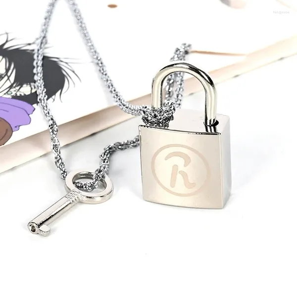 Collares colgantes 1set Anime Ai Yazawa NANA Lover's Keylock Aleación Moda Metal Cosplay Accesorios Cos