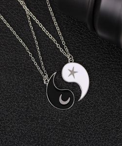 Hanger Kettingen 2 STUKS Yin Yang Maan Ster Voor Vrouwen Mannen Taichi Geluk Paar Ketting Sieraden Charms Vriendschap Gift4848191