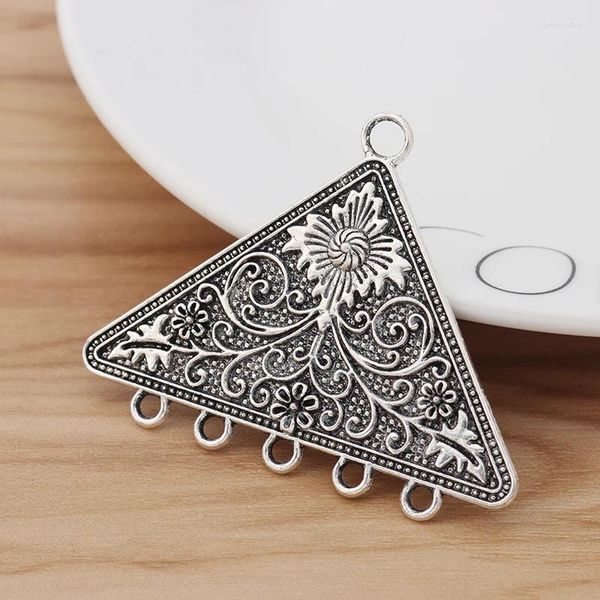 Colliers pendentifs 2 pièces Tibétain Argent Boho Triangle Multi Brin Connecteurs Charmes Pendentifs Pour Collier Bijoux Faisant Des Résultats