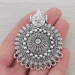 Pendentif Colliers 2 X Tibétain Argent Boho Grand Rond Multi Strand Connecteurs Charmes Pendentifs Pour DIY Bijoux Fabrication Accessoires