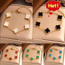 Anhänger-Halsketten 20 4/vierblättriges Cleefly-Kleeblatt-Halskette Designer-Van-Armband-Bolzen-Ohrring-Ring aus vergoldetem Mädchen-Weihnachts-Verlobungszubehör