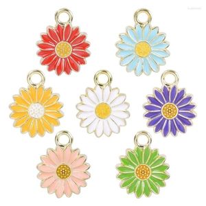 Colliers de pendentif 20 PCS Charme de mode enrôle Petit bijoux de fleur décoratif pour la fabrication de collier