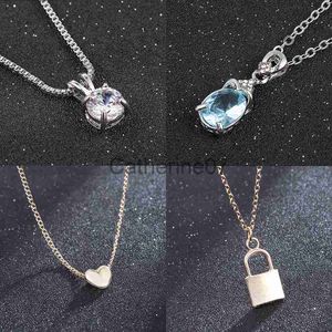 Pendentif Colliers 2019 Nouvelle Mode Simple Zircon Collier pour Femmes Médaillon Pendentif Long Colliers Bijoux Déclaration Collier En Gros J230809