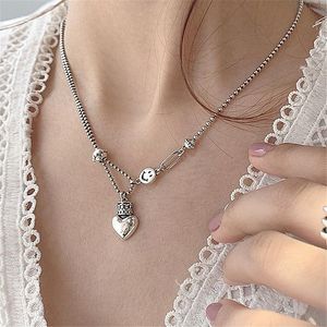 Hangende kettingen 2021 Harajuku Metal Love for Women Trendy sleutelbeenketen Choker ketting mode sieraden y2k 90s geschenken