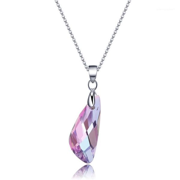 Pendentif Colliers 2021 Unique Charme Cristal Irrégulière Forme De Larme Collier Pour Femmes Fête De Mariage Bijoux Cadeau Collares1