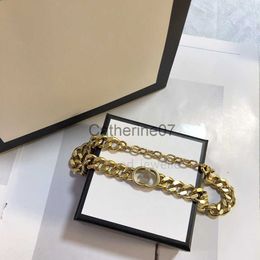 Pendant Necklaces 2022 Brand designer pendant gold letter neutral Necklace Fashion hip hop plated letter Valentine's Day Couple Jewelry Wedding J230725