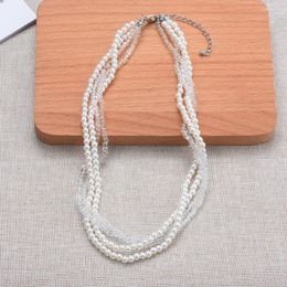 Pendentif Colliers 2023 Perles transparentes simulées Chaîne de perles Couches Couches Collier Bib Mode Bijoux Bohème