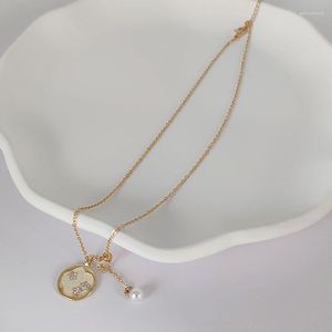 Pendentif Colliers 2023 Mignon Collier De Perles Pour Femmes Fille Bijoux Chaînes De Luxe Tour De Cou Corée En Gros