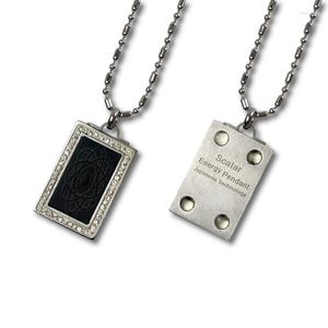 Hangende kettingen 2023 est dames sieraden keramische zwarte ketting met kristalgezondheid mode charmes kaart en geschenkdoos