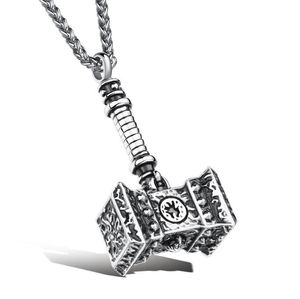 Pendentif Colliers 2023 Collier Marteau Cool Titanium 316L Acier Vintage Punk Style Hommes Élégant Bijoux Cadeau Pour Petit Ami