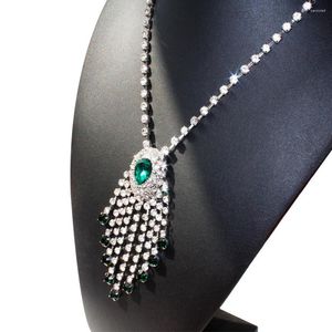 Pendentif colliers 2023 luxe cristal collier mode strass glands pour femmes dame déclaration collier mariage Bijoux cadeau