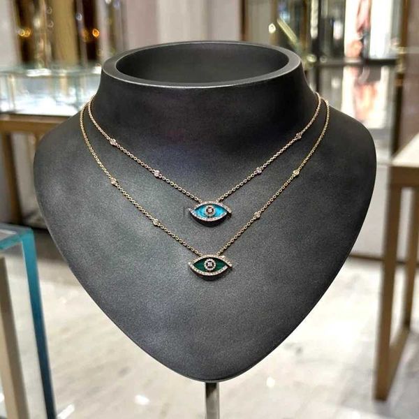 Collares colgantes 2023 Nuevo 925 Peue Peacock Pure Peacock Azul Turquesa Collar Temperamento para mujeres Moda de joyas de joyería de joyería de marca de lujo 240419