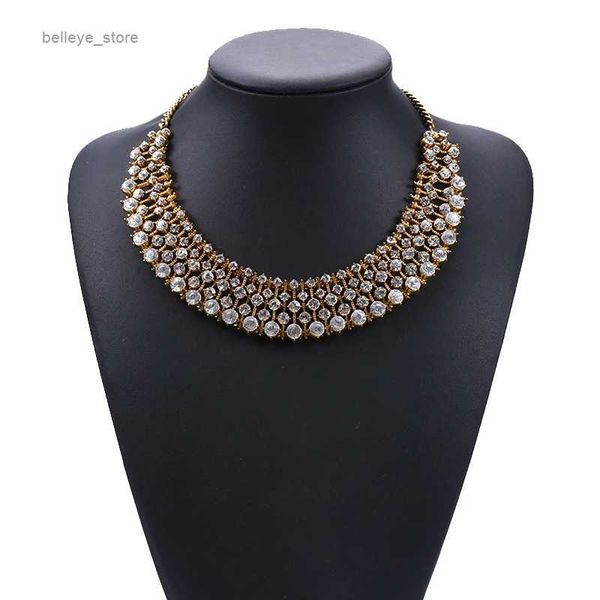 Collares colgantes 2023 Nuevo indio Vintage Declaración Collar grande Gargantilla Collar Mujer Moda Gran Bretaña Kate Princesa Big Bib Collar JewelryL231225