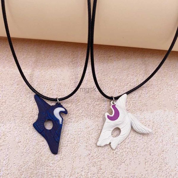 Pendentifs de collier 2023 nouvelles femmes mode mignon Animal renard pendentif colliers charme tête de requin Collier bijoux de fête Collier Femme Couple Collier 240330