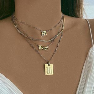 Pendentif Colliers 2023 Restaurer les anciennes manières est contracté Party Card Costume Collier Sautoir Ins Wind Letters