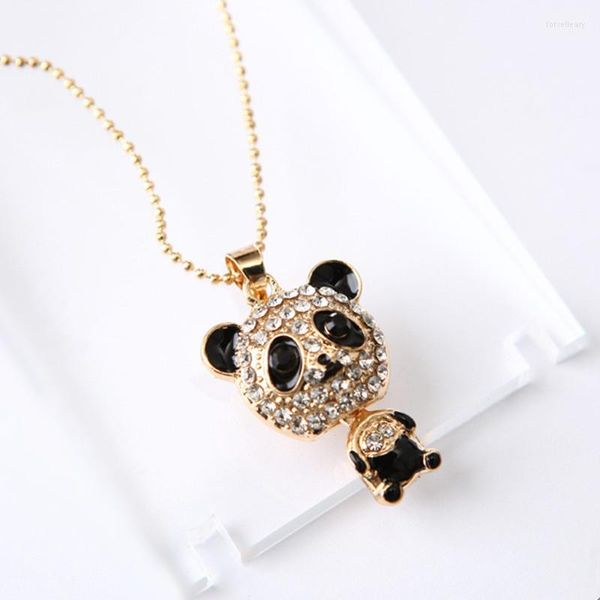 Colliers de pendentif 2023 - Seller Collier de panda en strass de section pour femmes accessoires de bijoux en cristal en cristal Gift de Noël