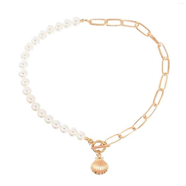 Collares pendientes 2023 verano moda Boho collar de perlas para mujeres elegante Shell aleación Metal tendencia joyería hermosa fiesta regalo de cumpleaños