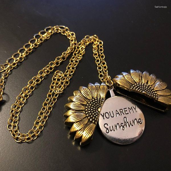 Pendentif Colliers 2023 Tournesol Mère Collier Gravé VOUS ÊTES MON SOLEIL Vous Êtes Clavicule Chaîne Bijoux