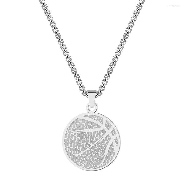 Pendentif Colliers 2023 Western Design En Acier Inoxydable Collier Basketball Hommes Femmes Sport Bijoux