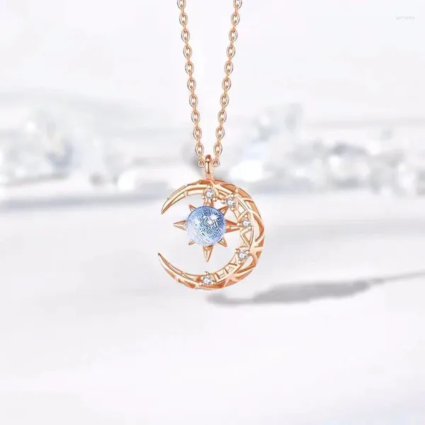 Pendentif Colliers 2024 Dream Star Moon Collier de luxe Femme Couple Fête d'anniversaire Bijoux Cadeau Fête des Mères en gros