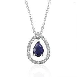 Pendentif Colliers 2024 Luxe Teardrop Cristal Pour Femmes Fête De Mariage Accessoires Cubique Zircone Bijoux De Mode N101