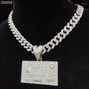 Collares colgantes 2024 HOP HOP Hop Bank Forma Collar Cabila cubana Hazada Bling Hiphop Fashion Jewelry Regalos