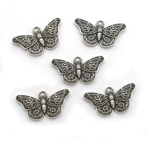 Pendentif Colliers 20pcs Mort Crâne Papillon Papillon Charmes Pendentifs Goth Femmes Pour Collier DIY AccessoiresPendentif